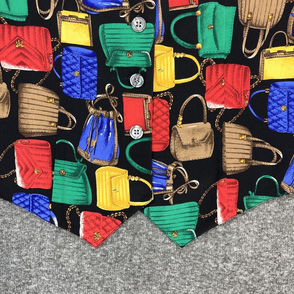 Joan Rivers Classic collection Silk Vest Womens S Colorful Purse Pattern Handbag - Picture 2 of 11